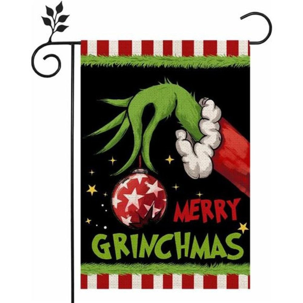 Christmas Garden Flag 12×18 Double Sided Small Vertical Winter Rustic Farmhouse